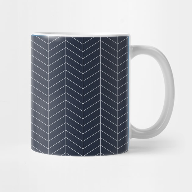 Herringbone Pattern - Navy by NolkDesign